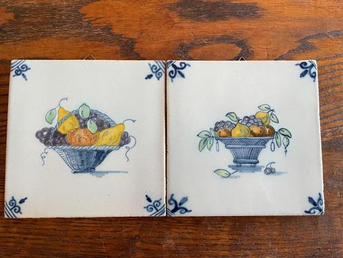 2 mooie antieke-vintage Makkum tegeltjes, Antiek en Kunst, Antiek | Wandborden en Tegels, Verzenden