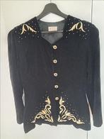 S prachtig jasje zwart fluweel met goudstiksel en kralen, Zwart, Nieuw, Ophalen of Verzenden, Jasje