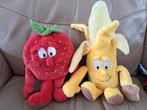 Pluche aardbei en banaan 25 cm, Kinderen en Baby's, Speelgoed | Knuffels en Pluche, Overige typen, Ophalen of Verzenden, Zo goed als nieuw