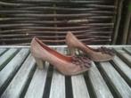 Manfield pumps leer bruin maat 37, Pumps, Bruin, Ophalen of Verzenden, Zo goed als nieuw