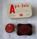 Blikjes. Agré - Gola. Radiatot Menthol. Tiger balsem., Verzamelen, Blikken, Ophalen of Verzenden, Gebruikt, Overige