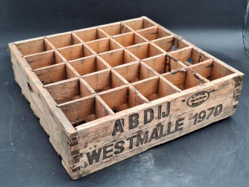 oude bierbak ABDIJ WESTMALLE, 1970, Verzamelen, Biermerken, Zo goed als nieuw, Overige typen, Overige merken, Ophalen of Verzenden