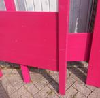 Fuchsia roze meisjes houten hemelbed 90x200, Ophalen, 85 tot 100 cm, Zo goed als nieuw, Matras
