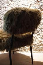 Olijfgroene Hairy fauteuil armchair (homestock), Huis en Inrichting, Fauteuils, Ophalen of Verzenden, Gebruikt, 75 tot 100 cm