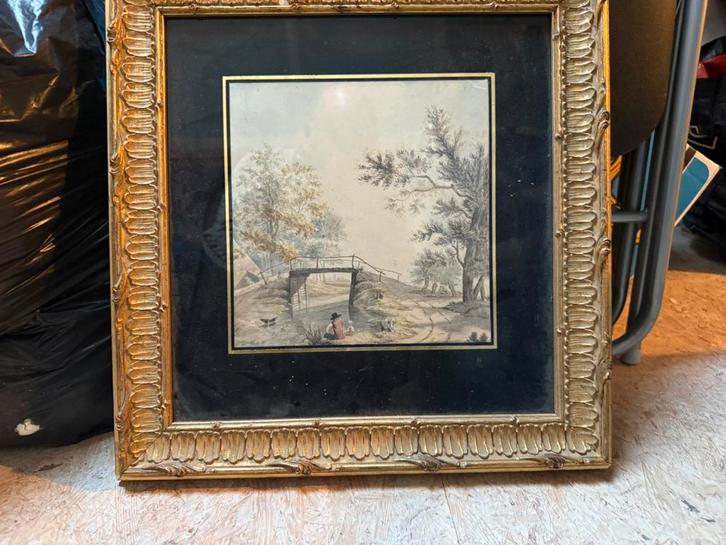 Hollands landschap - Andreas Schelfout?, Antiek en Kunst, Kunst | Schilderijen | Klassiek, Ophalen