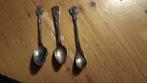 3 verzilverde theelepeltjes van koningin Beatrix Juliana en, Verzamelen, Ophalen of Verzenden, Gebruikt, Speld(je) of Lepel(tje)