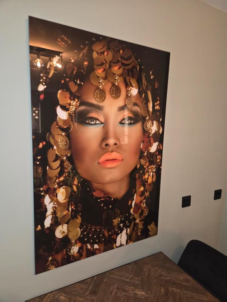 Glasschilderij Schilderij, Huis en Inrichting, Woonaccessoires | Schilderijen, Tekeningen en Foto's, Zo goed als nieuw, Schilderij