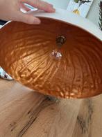 Witte hanglamp met gouden binnenkant, Huis en Inrichting, Ophalen of Verzenden, Zo goed als nieuw, Metaal, 75 cm of meer