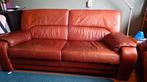 Twee lederen 2,5-zits banken van Smits – roodbruin, comforta, Ophalen, Gebruikt, 150 tot 200 cm, Tweepersoons