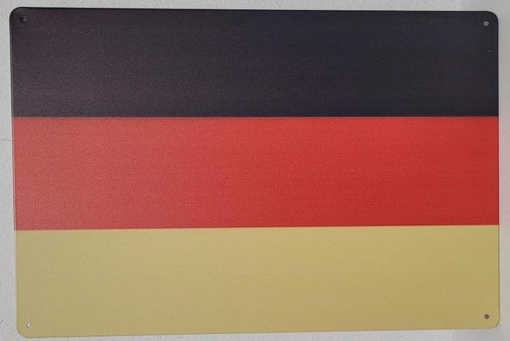 Duitsland Germany vlag reclamebord van metaal wandbord deco, Diversen, Vlaggen en Wimpels, Ophalen of Verzenden