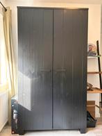 Zwart houten kast en bed van het merk WOOOD, Ophalen, Zo goed als nieuw, Eenpersoons