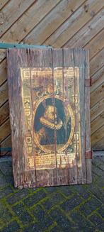 Oude houten deur met afbeelding, Ophalen