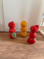 Vazen aardbeien en citroenen nw 19.95€, Ophalen, Overige materialen, Nieuw, Minder dan 25 cm