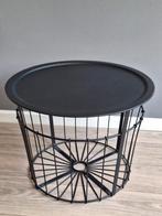 Draadmand/bijzettafeltje zwart, 45 tot 60 cm, Minder dan 55 cm, Rond, Ophalen of Verzenden
