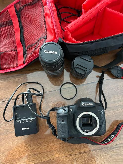 Canon 7D + 18-55mm & 75-300mm Lens, Audio, Tv en Foto, Fotografie | Lenzen en Objectieven, Gebruikt, Standaardlens, Zoom, Ophalen of Verzenden