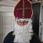 Sinterklaas mijter, baard en pruik, Diversen, Sinterklaas, Ophalen of Verzenden, Zo goed als nieuw