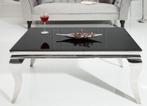 Salontafel milano zilver zwart 100x100 cm, Huis en Inrichting, Tafels | Salontafels, Ophalen, Gebruikt, Vierkant, 50 tot 100 cm