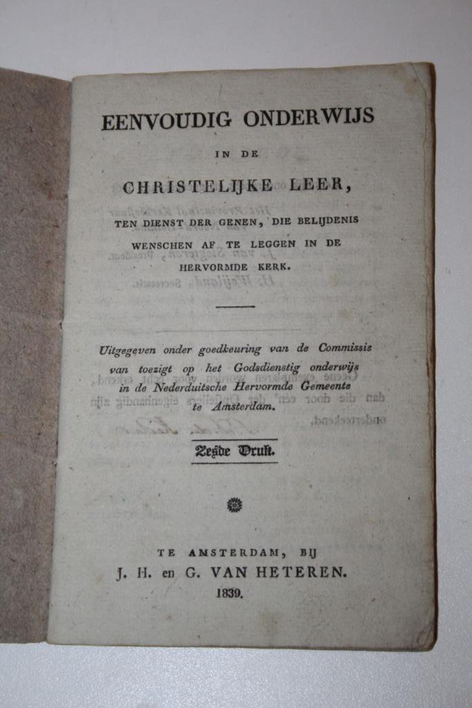 Eenvoudig onderwijs in de christelijke leer (1839), Boeken, Godsdienst en Theologie, Gelezen, Christendom | Protestants, Ophalen of Verzenden