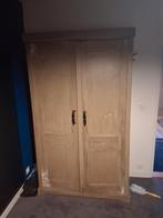 Mooie houten kledingkast met deuren, Ophalen, Met deur(en), Gebruikt, 100 tot 150 cm