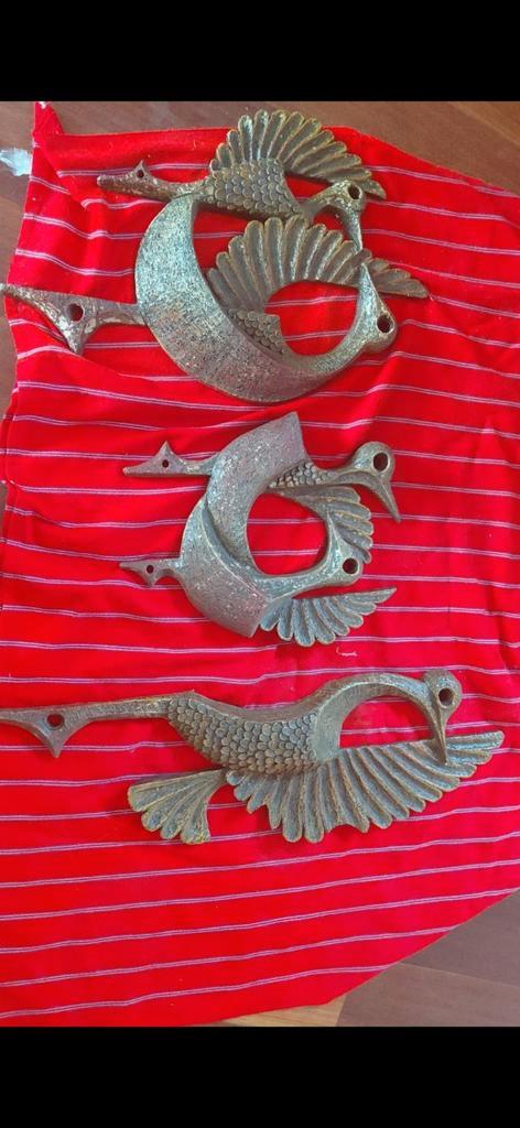 Bronzen Vogel Wanddecoratie Set Arts Mondo, Antiek en Kunst, Antiek | Koper en Brons, Brons, Ophalen