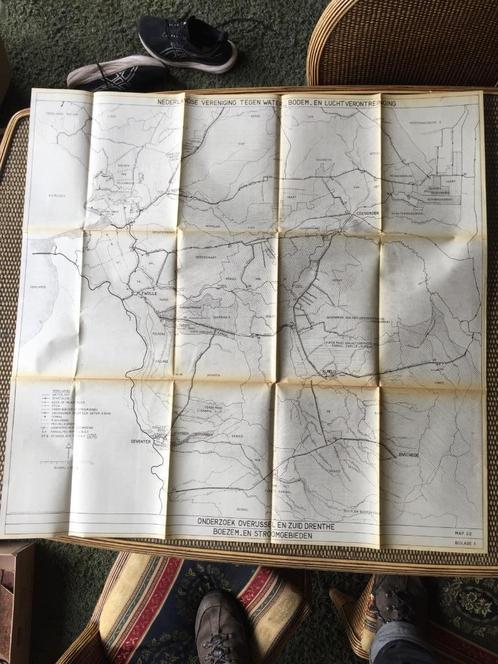 Onderzoek verontreiniging wateren - 1949 - Veel landkaarten, Boeken, Atlassen en Landkaarten, Gelezen, Landkaart, Nederland, 1800 tot 2000
