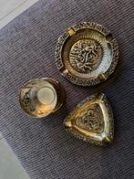 Verzilverde asbakken en sigarettenbeker, Ophalen of Verzenden