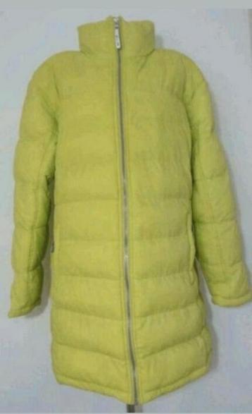 Limekleurige gewatteerde (ski)jas van Chamonix
