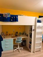 Ikea hoogslaper wit met blauw, Ophalen, Gebruikt, Hoogslaper