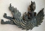 Prachtig houten beeld van een Kinnaree, Thailand, Ophalen of Verzenden