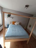 houten bed, Huis en Inrichting, Ophalen, Gebruikt, Overige kleuren, Tweepersoons