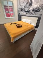 Vintage wollen deken 240x260 Sole Mio, Huis en Inrichting, Slaapkamer | Beddengoed, Gebruikt, Geel, Tweepersoons, Ophalen of Verzenden