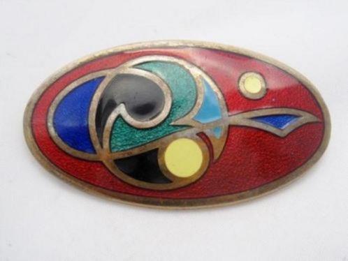 Vintage Book of Kells Druide cloisonné broche (7686-4428), Sieraden, Tassen en Uiterlijk, Broches, Zo goed als nieuw, Overige materialen