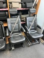 2 zwart leren camperstoelen cabinestoelen mer armsteunen, Ophalen, Campingstoel