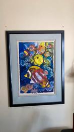 Tropische vissen, Antiek en Kunst, Kunst | Schilderijen | Abstract, Ophalen of Verzenden