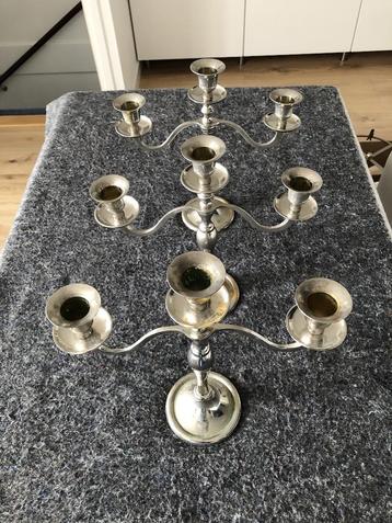 Klassieke kaarsen kandelaars (3 stuks) beschikbaar voor biedingen