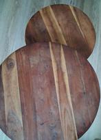 Ronde tafeltjes van acaciahout, Ophalen, Minder dan 45 cm, Gebruikt, Rond