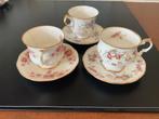 3 klassieke thee kopjes en schotels Engelse stijl, Antiek en Kunst, Ophalen