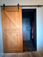 Houten schuifdeur met railsysteem, Ophalen, Gebruikt