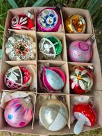 12 oude glazen kerstballen, Diversen, Ophalen of Verzenden