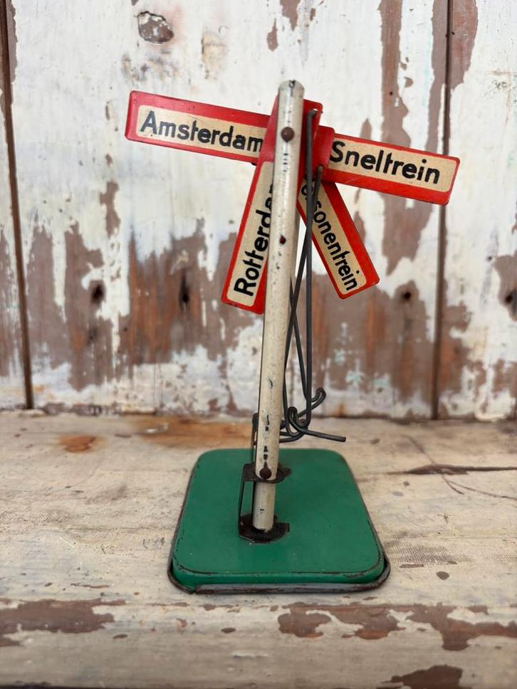 Oud blikken armsein, spoorwegsein, Hobby en Vrije tijd, Modelbouw | Overige, Gebruikt, Ophalen of Verzenden