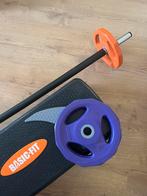 Barbell/Aerobic set bundel Basic-Fit, Sport en Fitness, Fitnessmaterialen, Halterset, Zo goed als nieuw, Ophalen