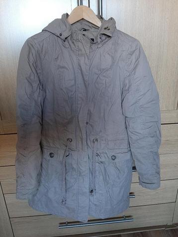 Lichtbruine winterjas, parka, maat 40. beschikbaar voor biedingen