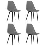 Eetkamerstoelen 4 st PP grijs, Huis en Inrichting, Stoelen, Nieuw, Ophalen of Verzenden, Vier, Metaal