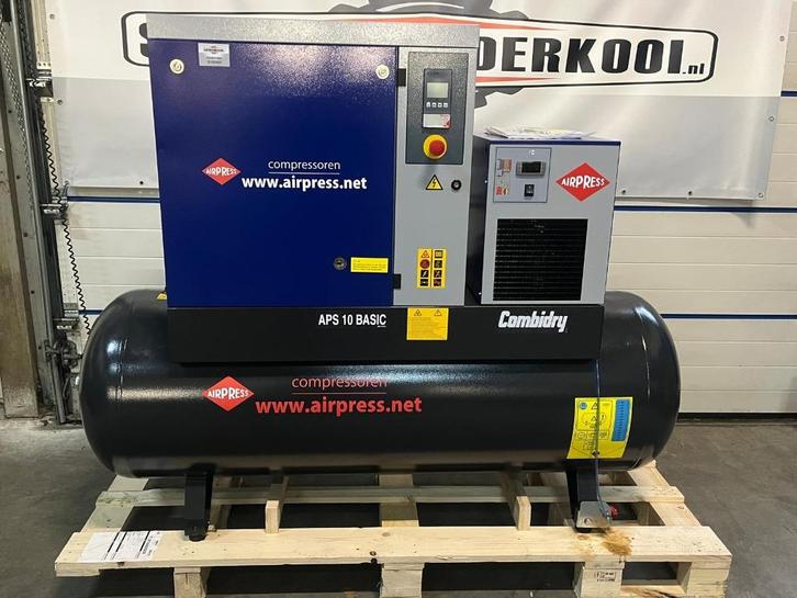 ACTIE!! AIRPRESS APS10CD MAXI INRUIL MOGELIJK, Doe-het-zelf en Verbouw, Compressors, Nieuw, 10 bar of meer, 100 liter of meer