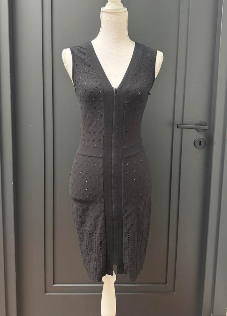 Anti-Flirt zwarte broderie anglaise jurk maat S, Kleding | Dames, Jurken, Zo goed als nieuw, Maat 36 (S), Zwart, Knielengte, Ophalen of Verzenden