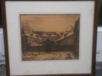 Groningen, oude Litho, v/h Militaire Hospitaal, V Van Wolde, Antiek en Kunst, Ophalen