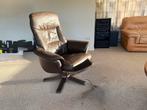 Draaifauteuil, Huis en Inrichting, Fauteuils, Ophalen, Zo goed als nieuw, 50 tot 75 cm, Leer