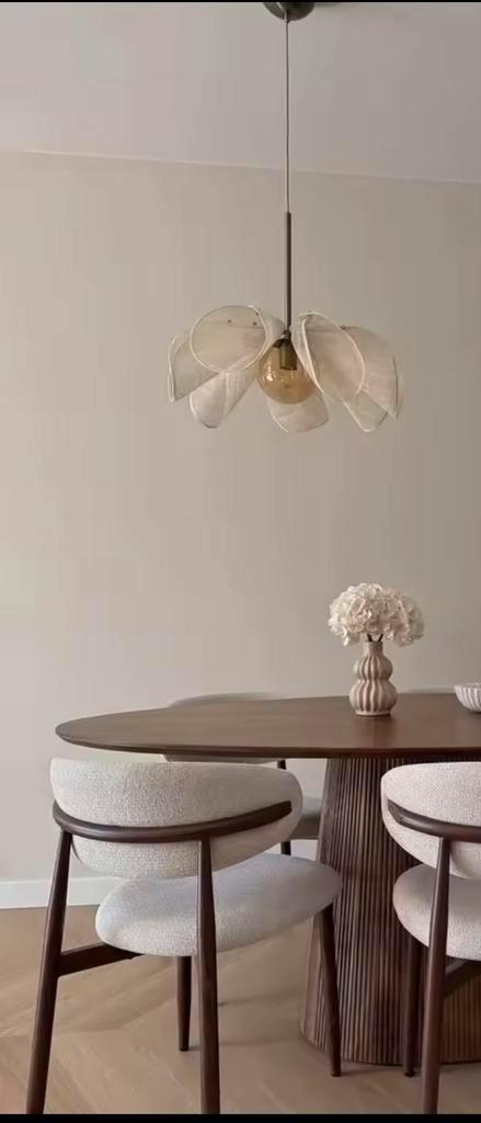 •Japandi stoffen bollamp NIEUW 60cm verstelbaar hoogte•, Huis en Inrichting, Lampen | Hanglampen, Nieuw, 50 tot 75 cm, Stof, Ophalen of Verzenden