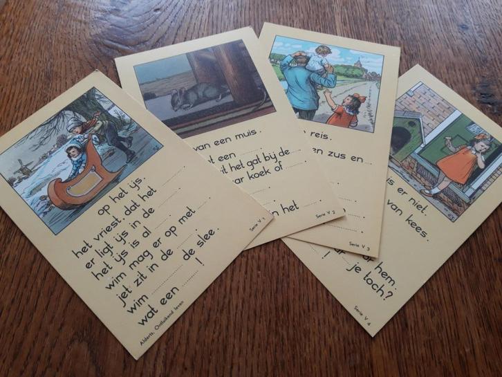 Taalkaarten Ontluikend leven Alderts en Jetses, Antiek en Kunst, Curiosa en Brocante, Ophalen of Verzenden