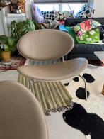 Fasem design stoelen fauteuils beige leer, Huis en Inrichting, Fauteuils, Ophalen, Zo goed als nieuw, 50 tot 75 cm, Leer